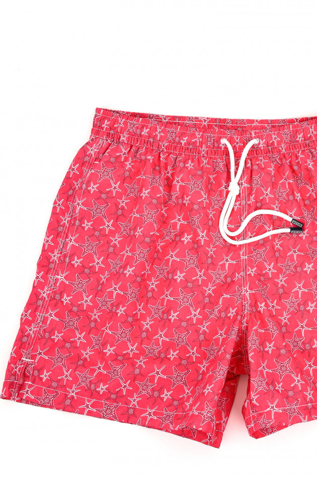 Fedeli Badehose MADEIRA mit Print in Rot