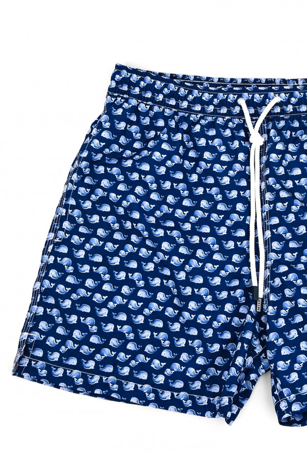 Fedeli Badehose MADEIRA mit Print in Navy