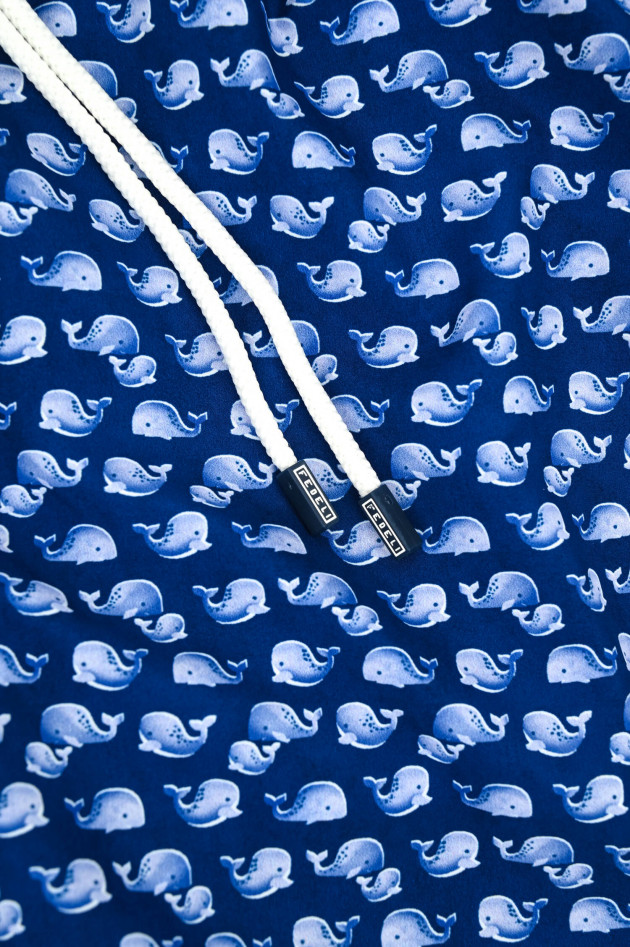 Fedeli Badehose MADEIRA mit Print in Navy