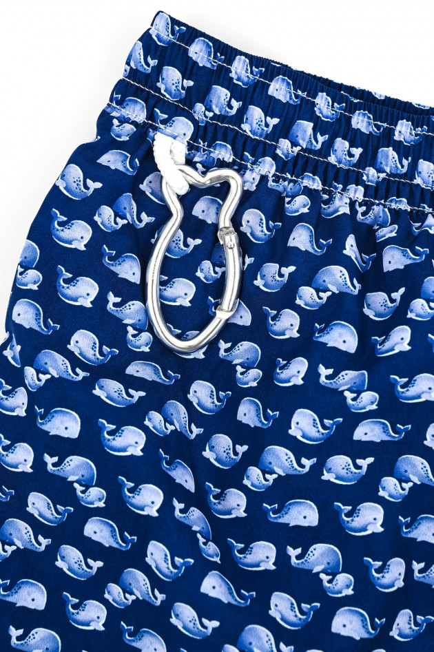 Fedeli Badehose MADEIRA mit Print in Navy