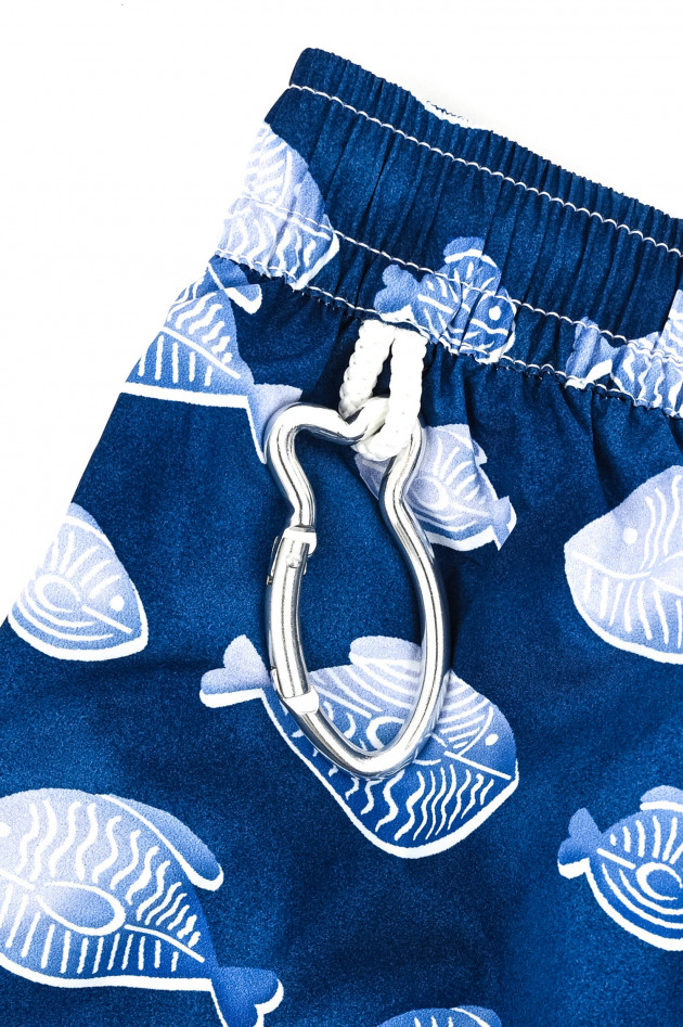 Fedeli Badehose MADEIRA mit Print in Navy