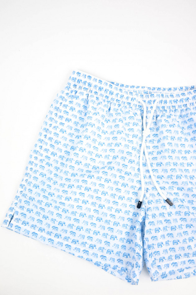 Fedeli Badehose MADEIRA mit Print in Weiß