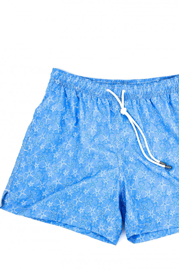 Fedeli Badehose MADEIRA mit Print in Blau