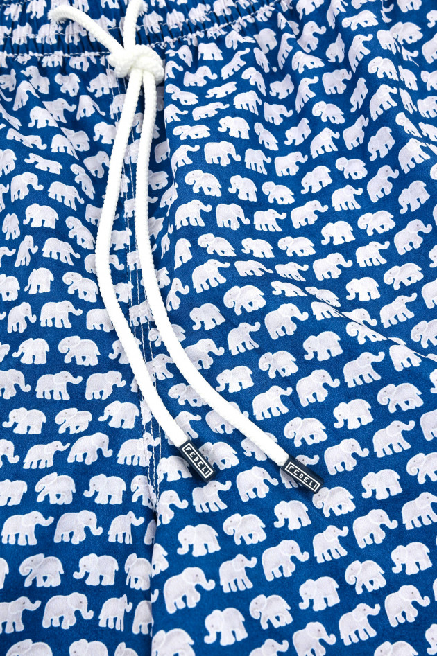 Fedeli badehose MADEIRA mit Print in Blau
