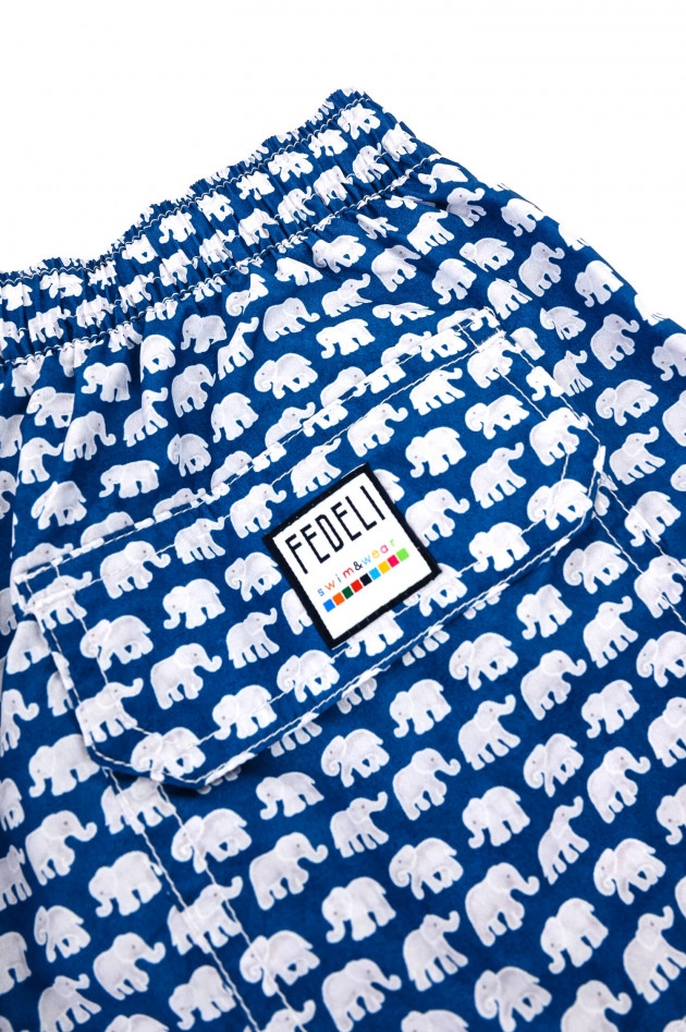 Fedeli badehose MADEIRA mit Print in Blau