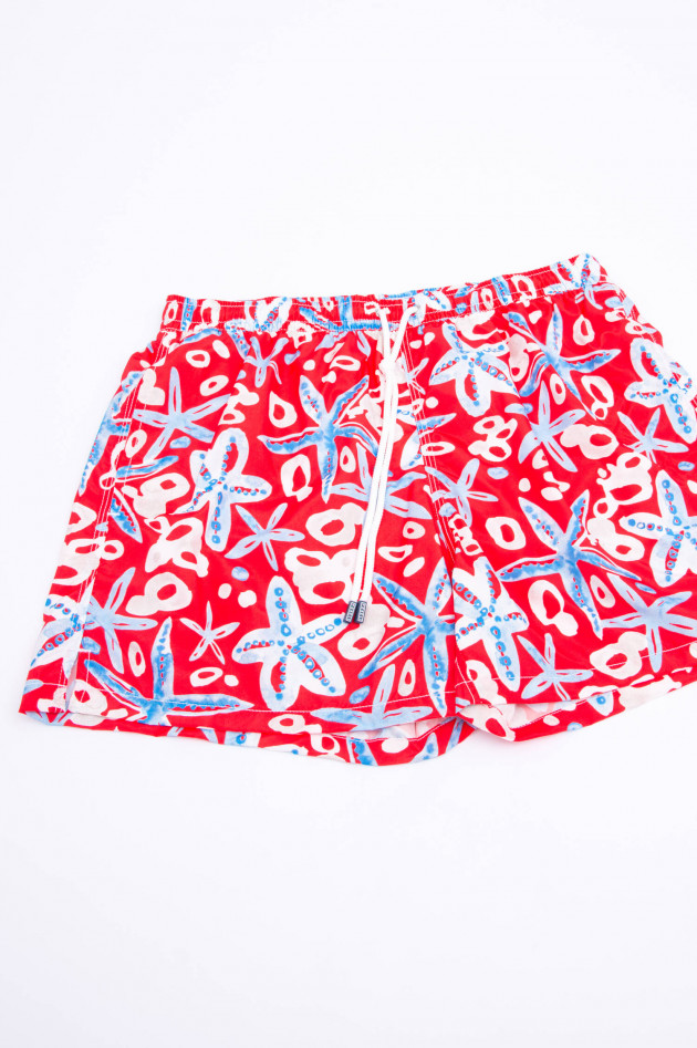 Fedeli Badehose MALEDIVE AIRSTOP STAMPATO in Rot