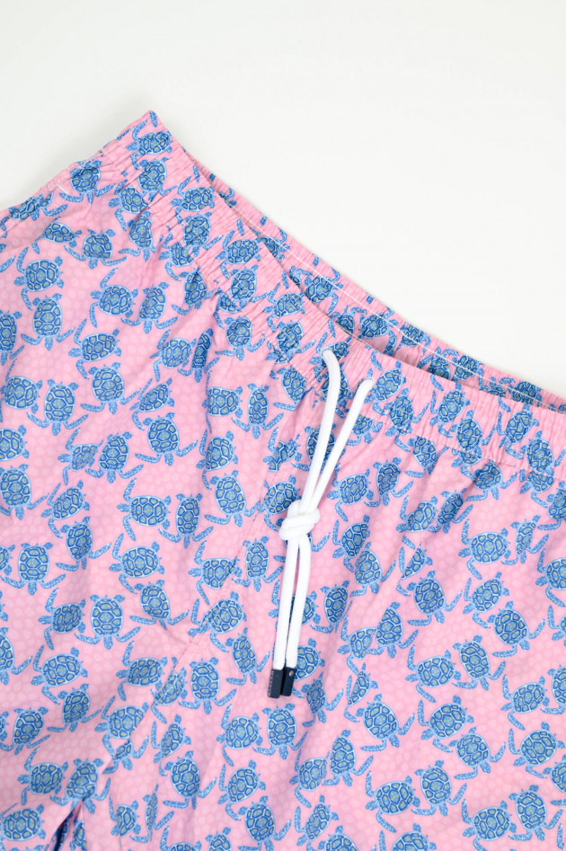 Fedeli Badehose mit Schildkröten-Muster in Rosa/Blau