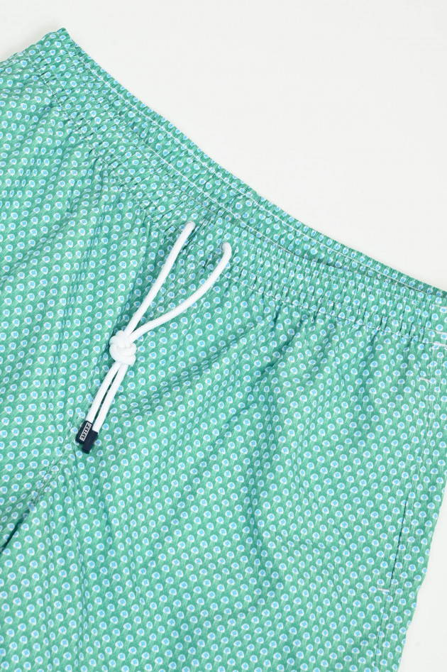 Fedeli Badehose mit Quallen-Print in Grün/Blau