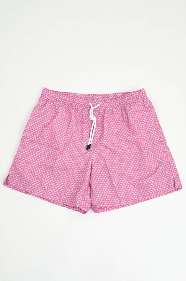 Fedeli Badehose mit Quallen-Muster in Pink/Blau