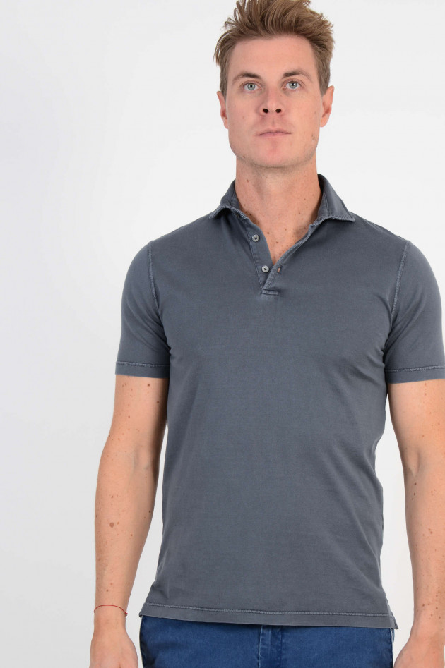 Fedeli Jersey Poloshirt in Antra