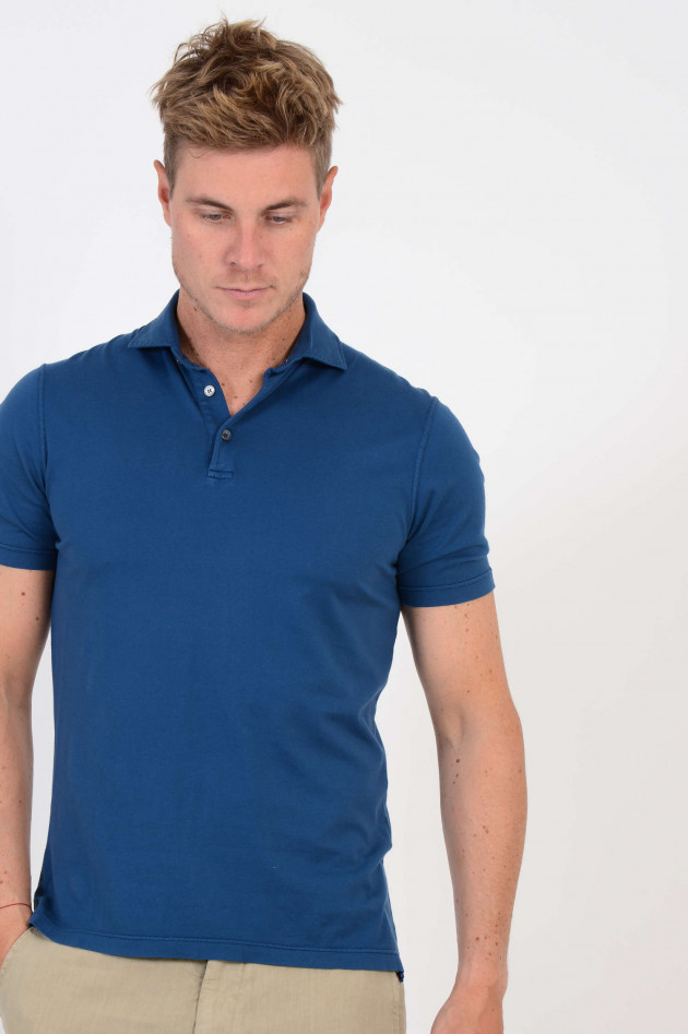 Fedeli Jersey Poloshirt in Blau