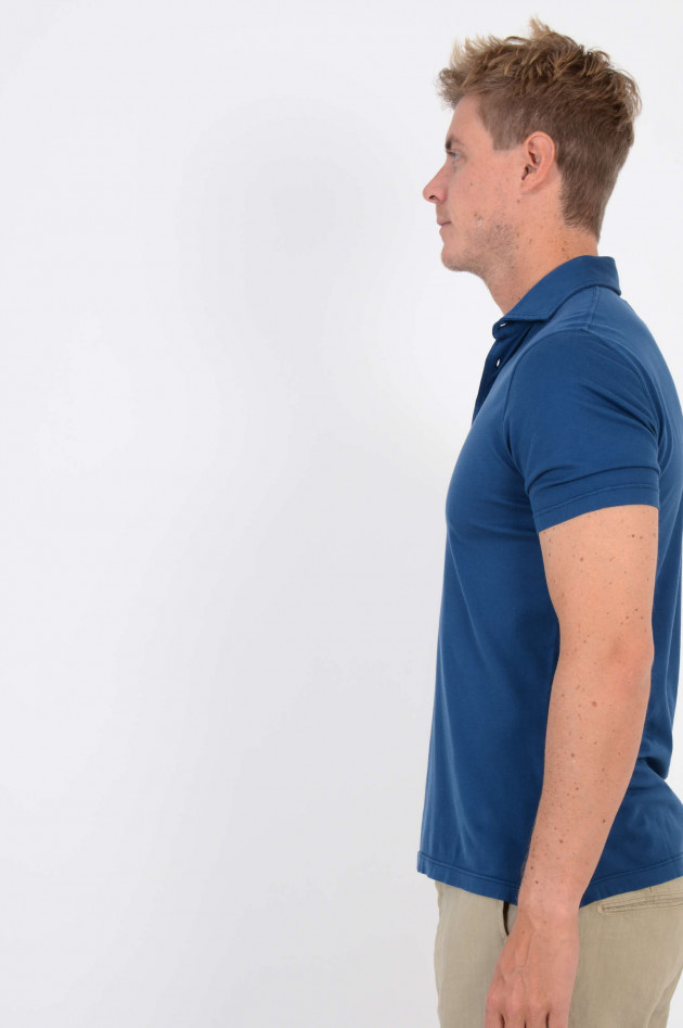 Fedeli Jersey Poloshirt in Blau