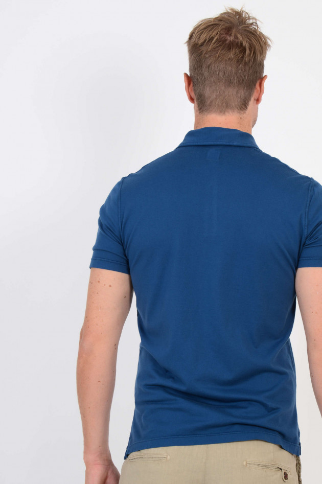 Fedeli Jersey Poloshirt in Blau