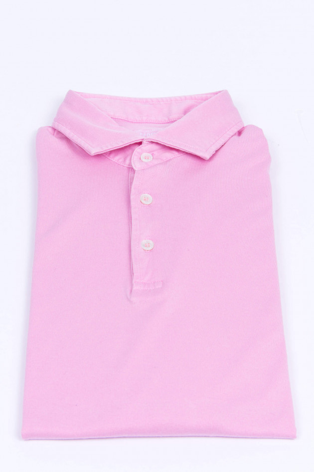 Fedeli Jersey-Poloshirt in Rosa