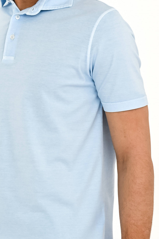 Fedeli Jersey Poloshirt in Hellblau