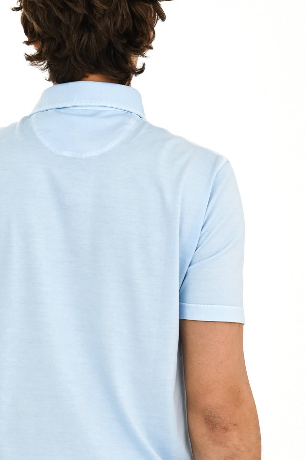Fedeli Jersey Poloshirt in Hellblau