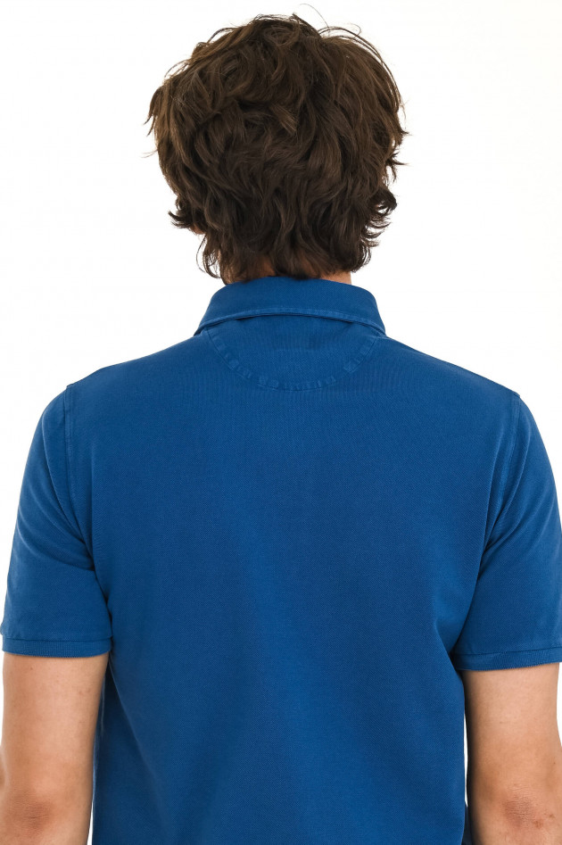 Fedeli Piqué Polo in Royal Blau