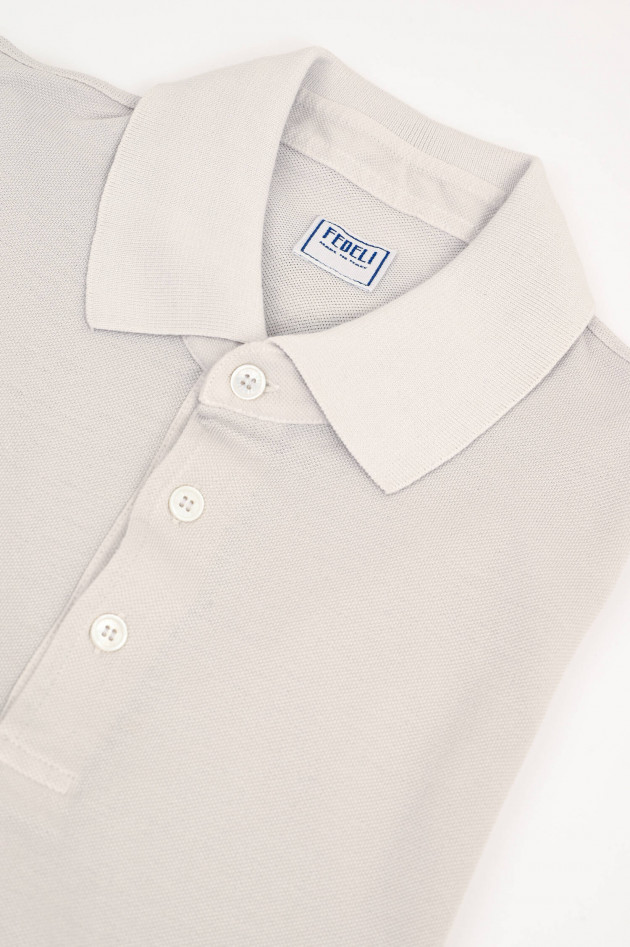 Fedeli Polo-Shirt in hellem Taupe