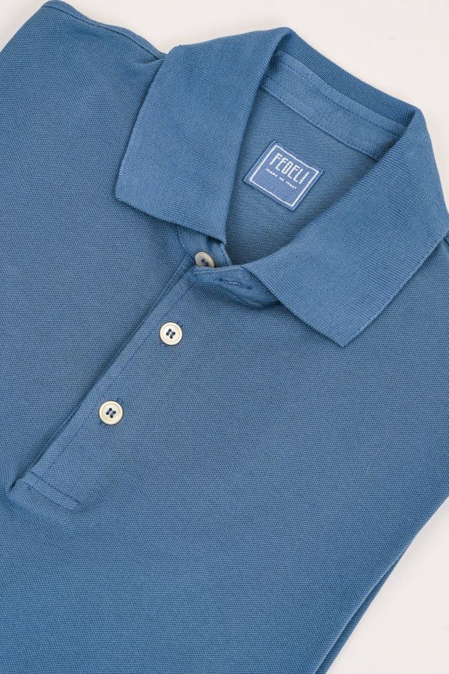 Fedeli Polo-Shirt in Blaugrau