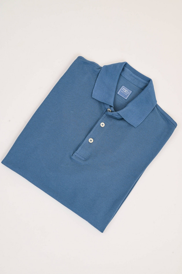 Fedeli Polo-Shirt in Blaugrau