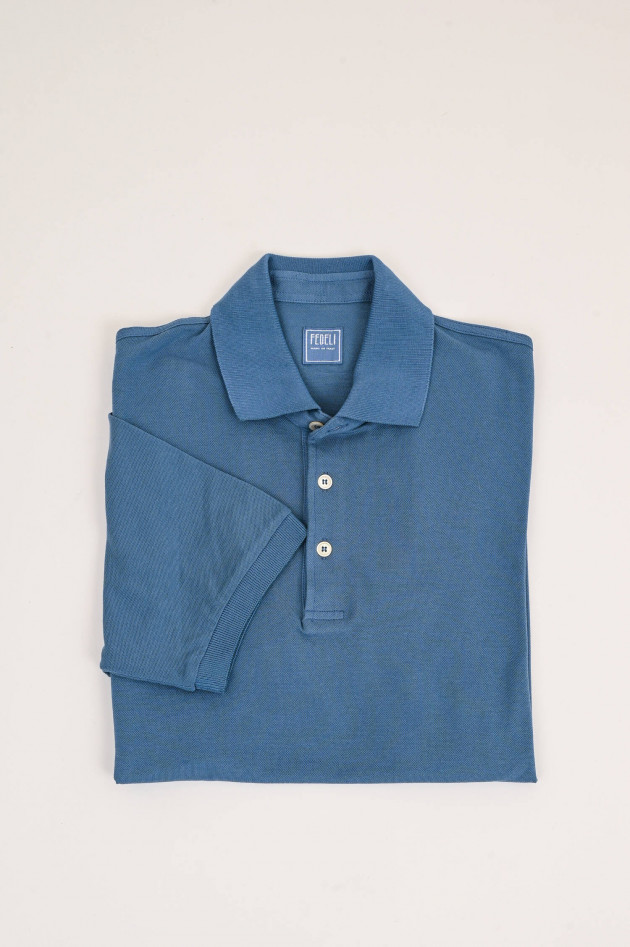 Fedeli Polo-Shirt in Blaugrau