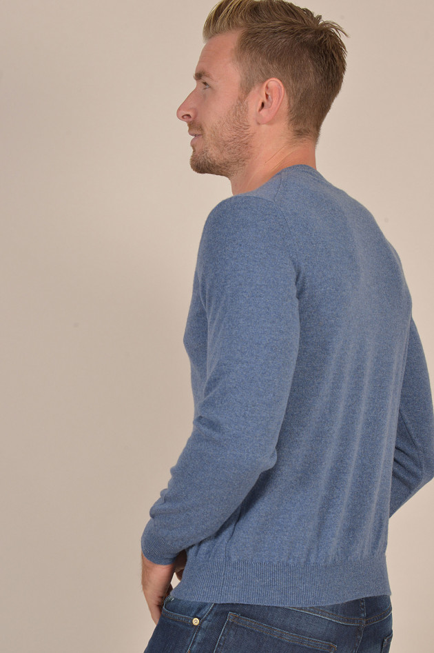 Fedeli Pullover aus Cashmere in Mittelblau