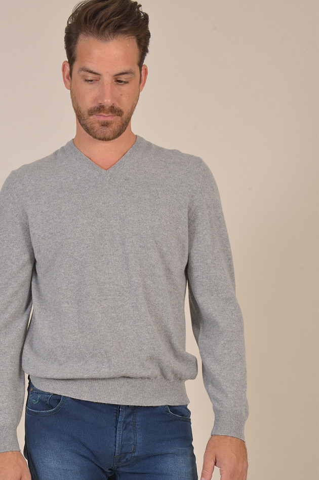 Fedeli Pullover aus Cashmere in Grau