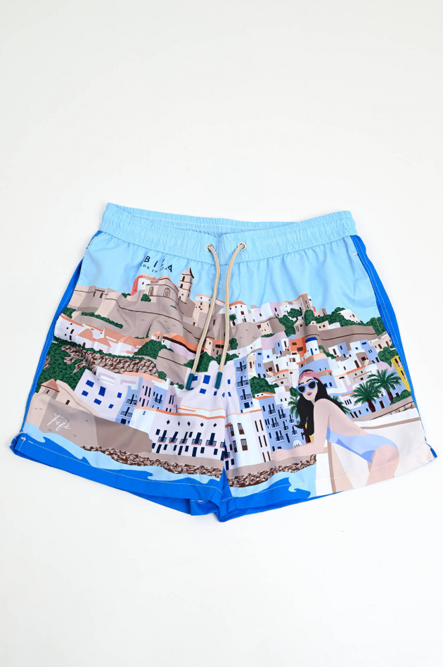 FeFe Badehose COSTA SMERALDA in Blau/Multi