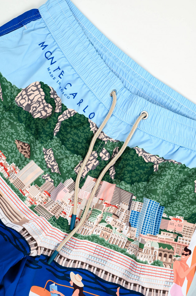 FeFe Badehose MONTE CARLO in Blau/Multi