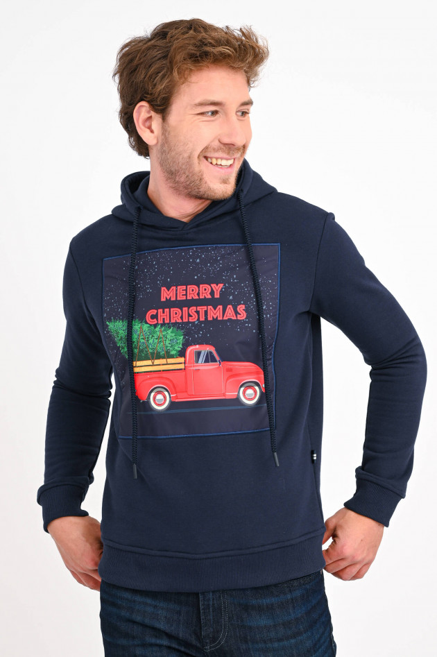 FeFe Hoodie MERRY CHRISTMAS in Navy