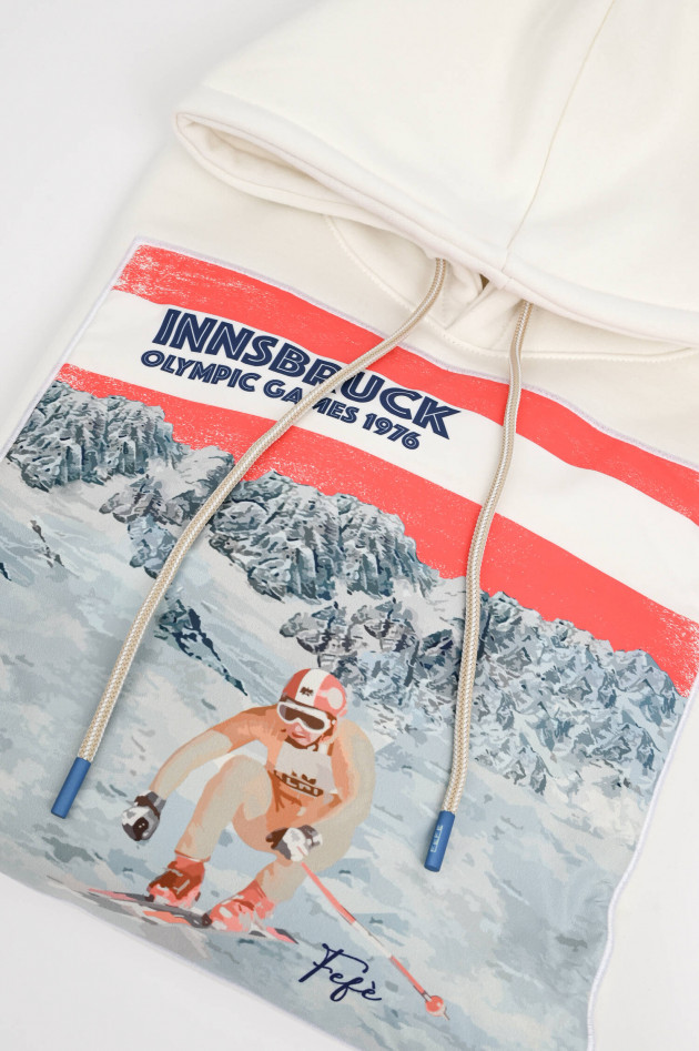 FeFe Hoodie OLYMPIADE INNSBRUCK in Weiß