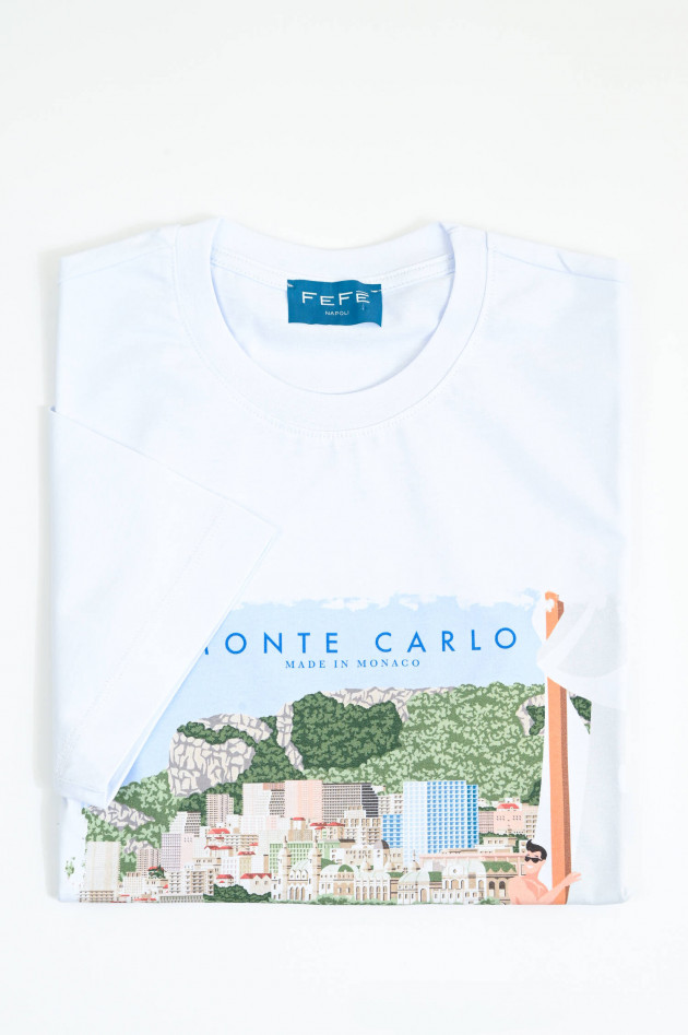 FeFe Kurzarm-Shirt MONTE CARLO in Weiß/Multicolor