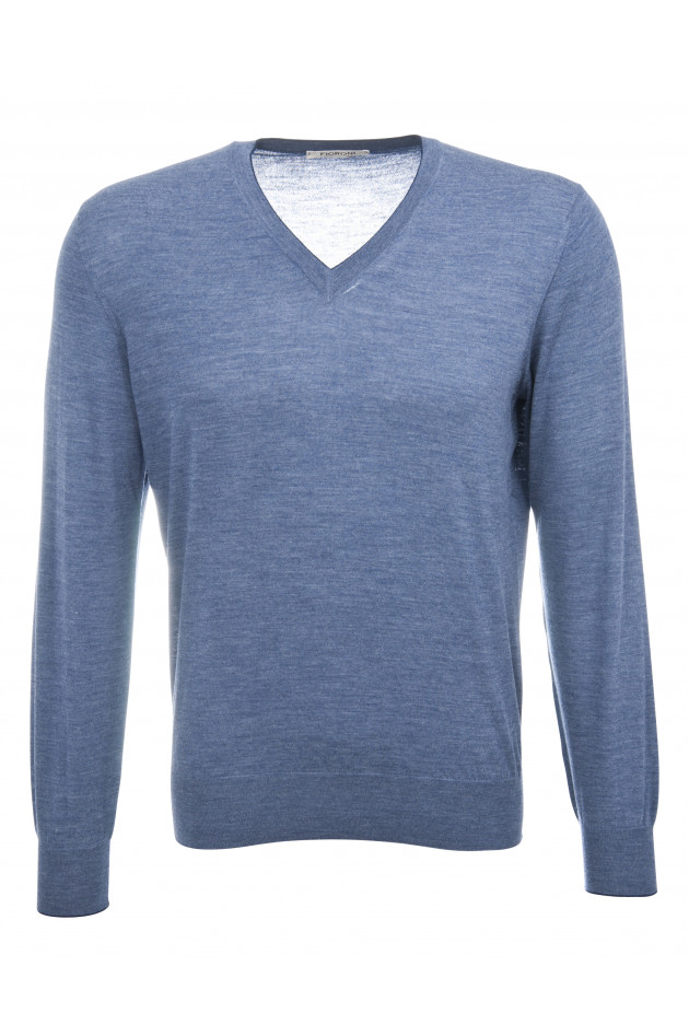 Fioroni Feinstrickpullover in Mittelblau