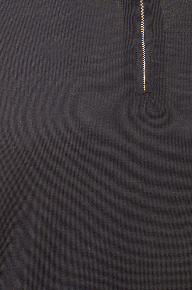 Fioroni Rollkragenpullover mit Reißverschluss in Navy