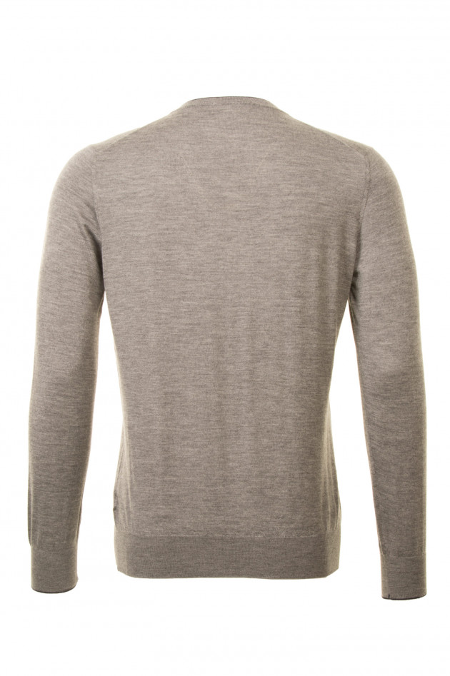 Fioroni Pullover mit V - Ausschnitt in Grau