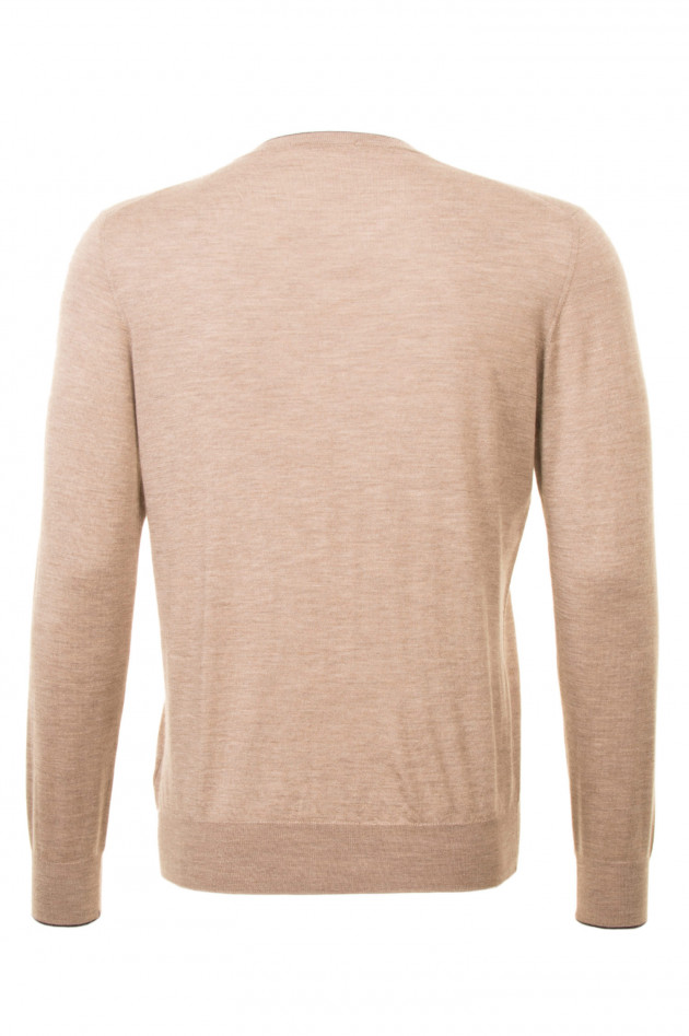 Fioroni Pullover mit V - Ausschnitt in Beige