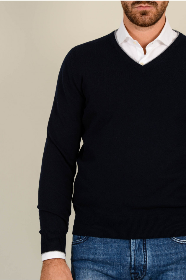 Fioroni V - Pullover aus Cashmere in Navy