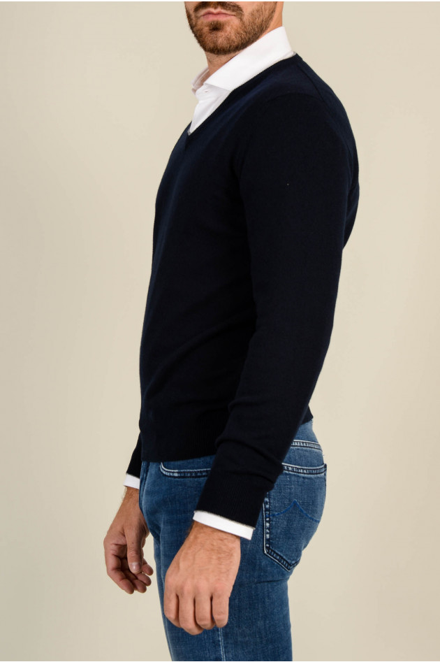 Fioroni V - Pullover aus Cashmere in Navy