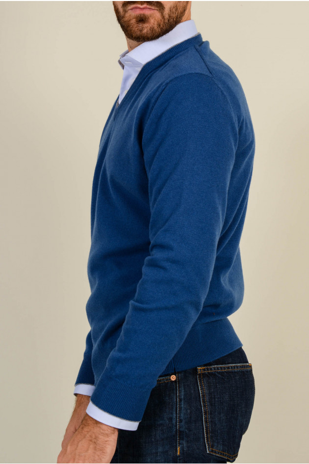 Fioroni V - Pullover aus Cashmere in Blau