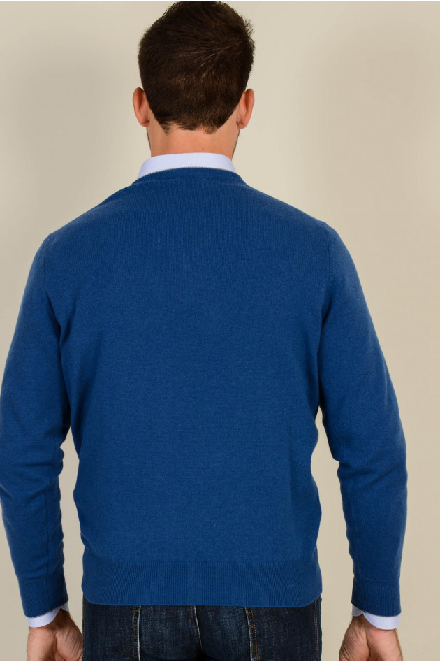 Fioroni V - Pullover aus Cashmere in Blau