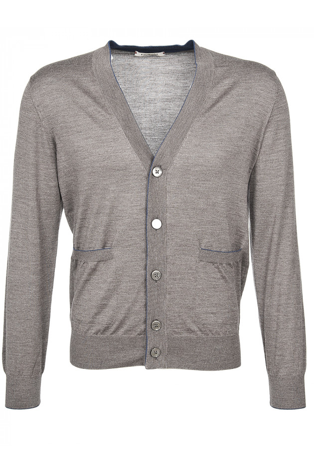 Fioroni Wollweste Braun/Jeansblau