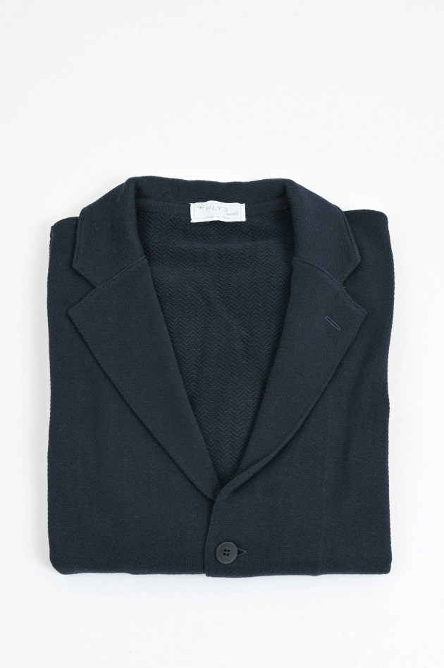 Fly 3 Stricksakko aus Baumwolle in Navy