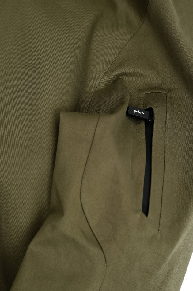 g-lab Parkamantel mit Kapuze in Olive grey