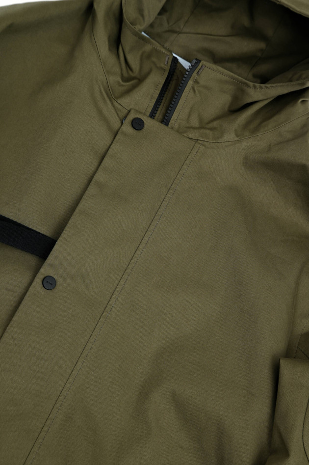 g-lab Parkamantel mit Kapuze in Olive grey