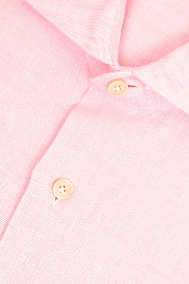 Gherardi Hemd aus reinem Leinen in Rosa