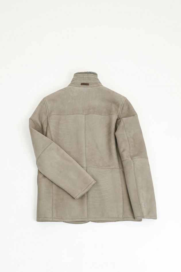 Gimos Jacke aus Lammleder in Taupe