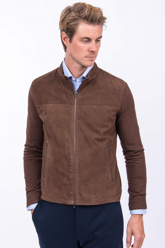 GMS-Gimos Veloursleder-Blouson in Braun