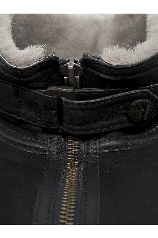 GMS Lederjacke Dunkelblau