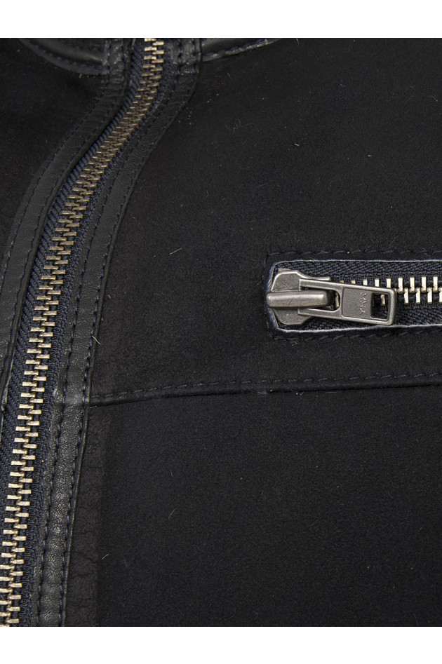 GMS Lederjacke Dunkelblau