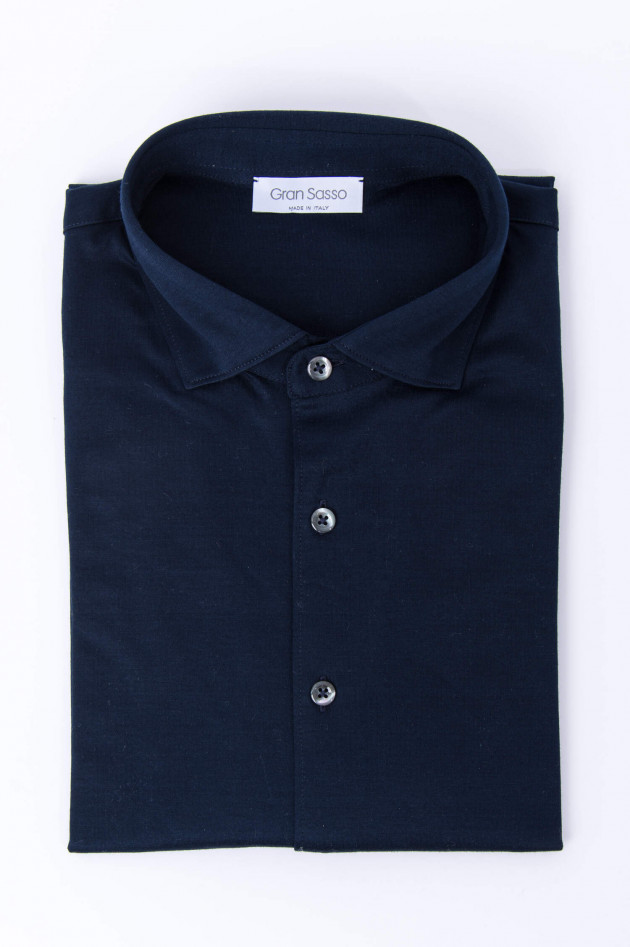 Gran Sasso Jerseyhemd in Navy